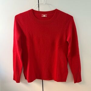J. Crew Vibrant Red 100% Cashmere Crew Neck Sweater - size XS